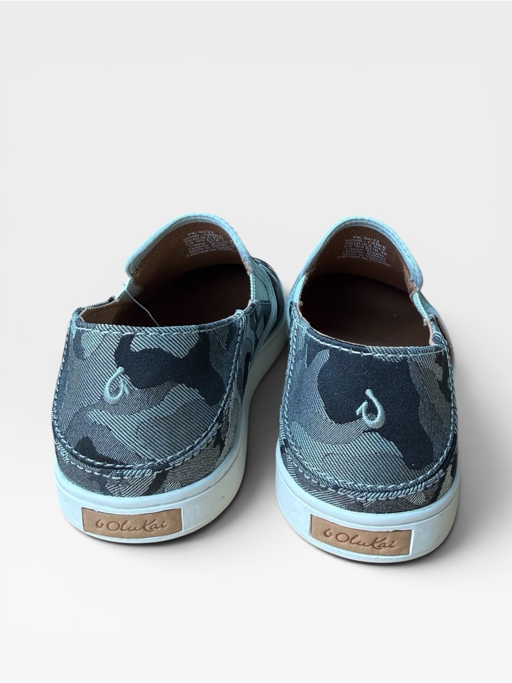 OluKai Pehuea Pa‘i Slip On Sneaker in Sage Camo - Picture 6 of 8